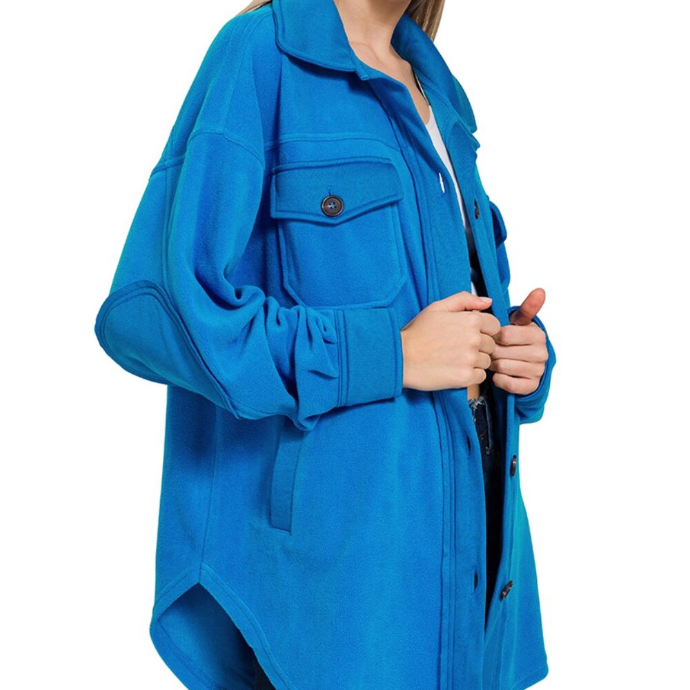 019. Oversized Basic Fleece Shacket - image 2